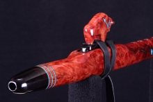 Red Morrell Burl Native American Flute, Minor, High C-5, #H33E